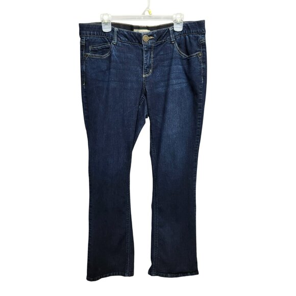 Democracy "Ab"solution Women 16W Indigo Itty Bitty Bootcut Jean Dark Wash Denim - Picture 2 of 16